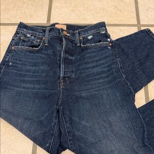 Mother Dark Blue Denim Jeans